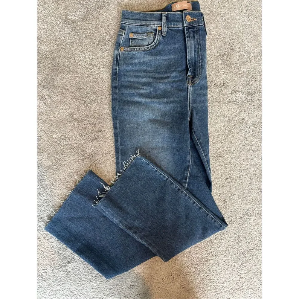 NWT Seven for all mankind seven jeans high waist slim kick size 28, $218 F4